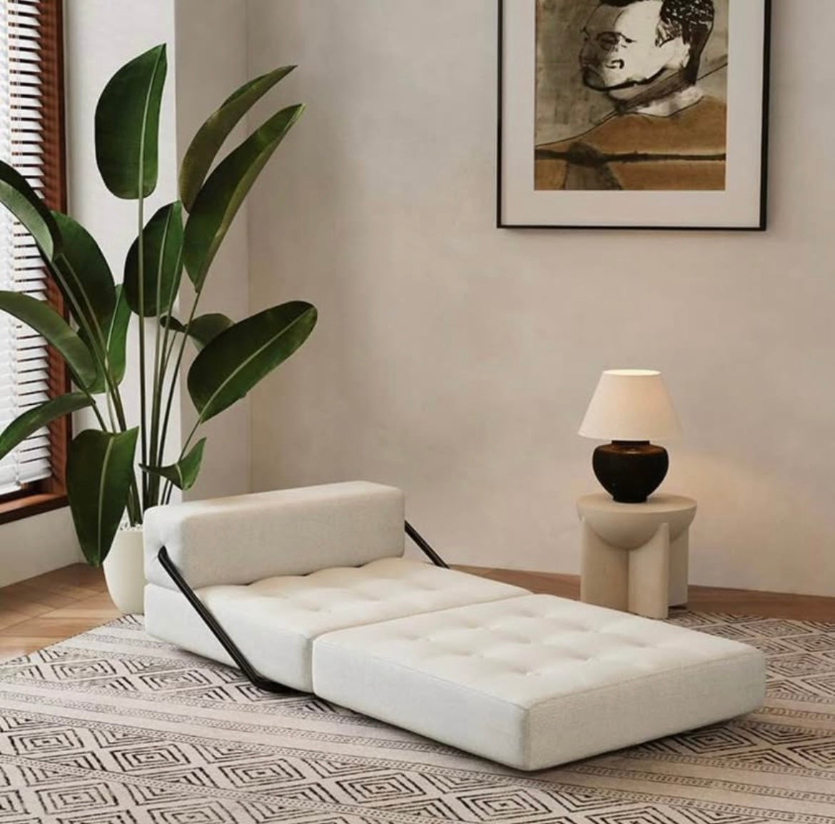 FLEXISPOT XC-T3 Folding Sofa Bed, 2-in-1 Single Sofa Chair Fold Out Sleeper Chaise Lounge for Living