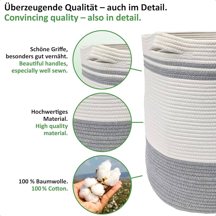 Woven Cotton Rope Storage Basket
