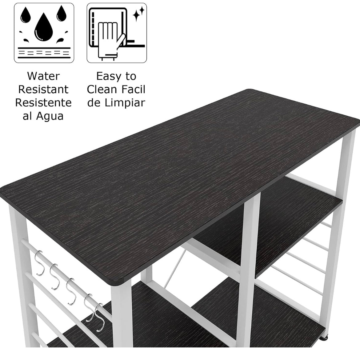 Microwave Cart Stand, Multi-Functional Kitchen Bakers Rack Utility, Kitchen Stand