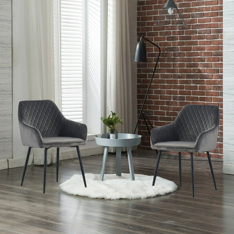 Set Of Two Velvet Arm Chairs