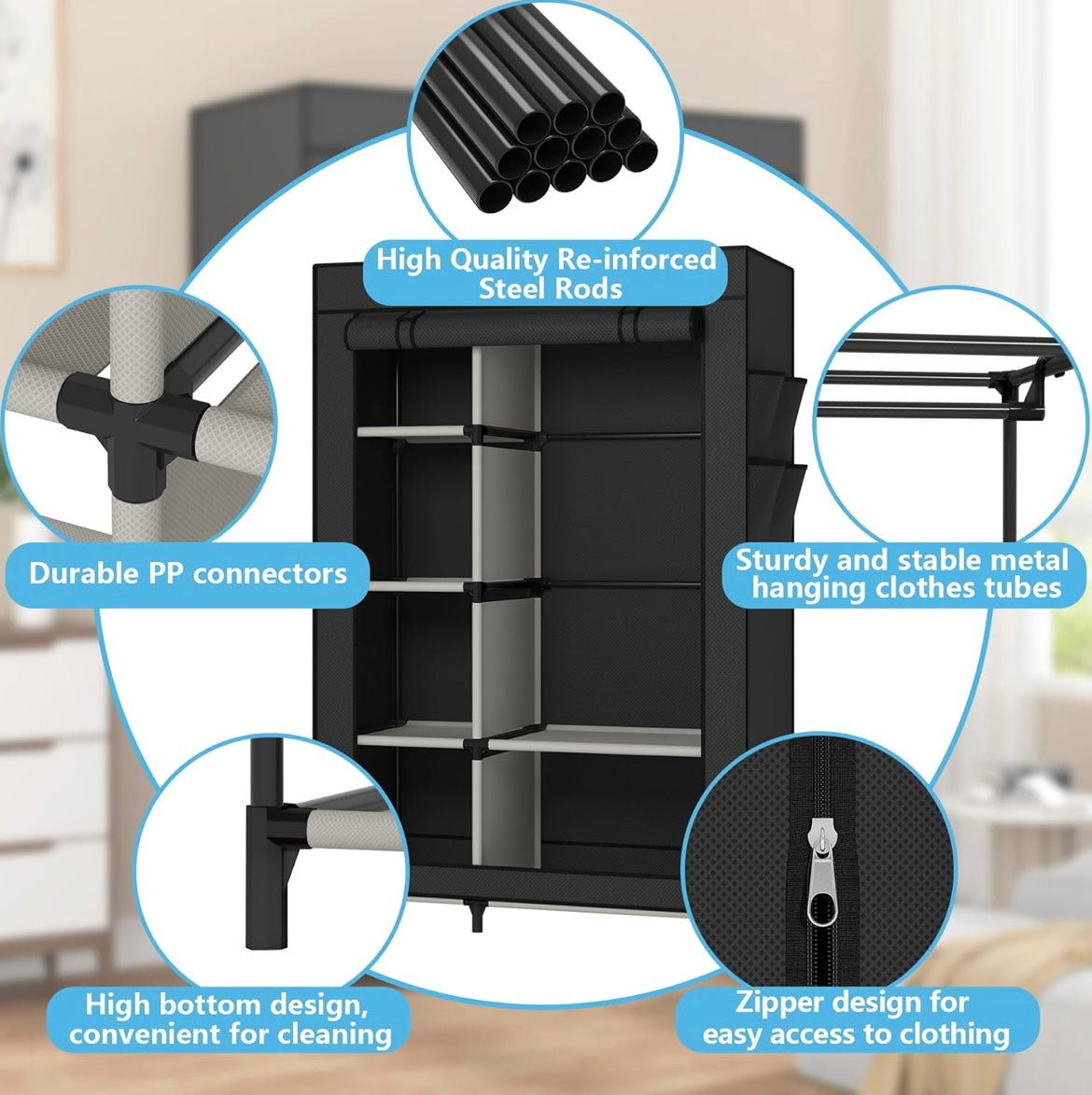 UDEAR Portable Cloth Storage