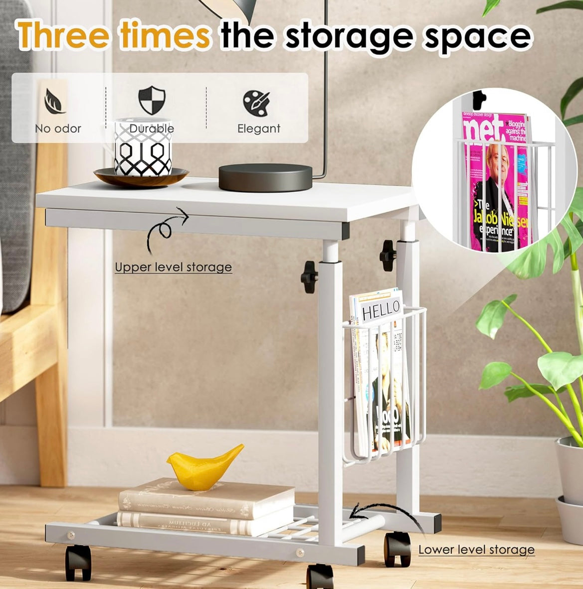 Height Adjustable End Table