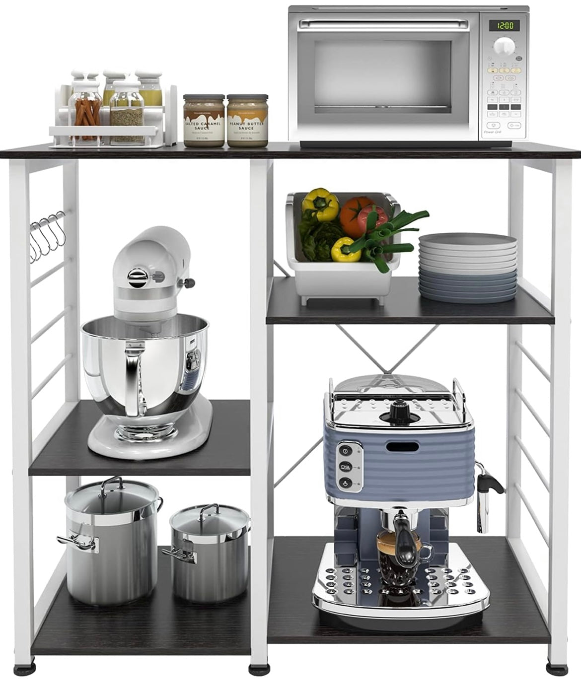 Microwave Cart Stand, Multi-Functional Kitchen Bakers Rack Utility, Kitchen Stand
