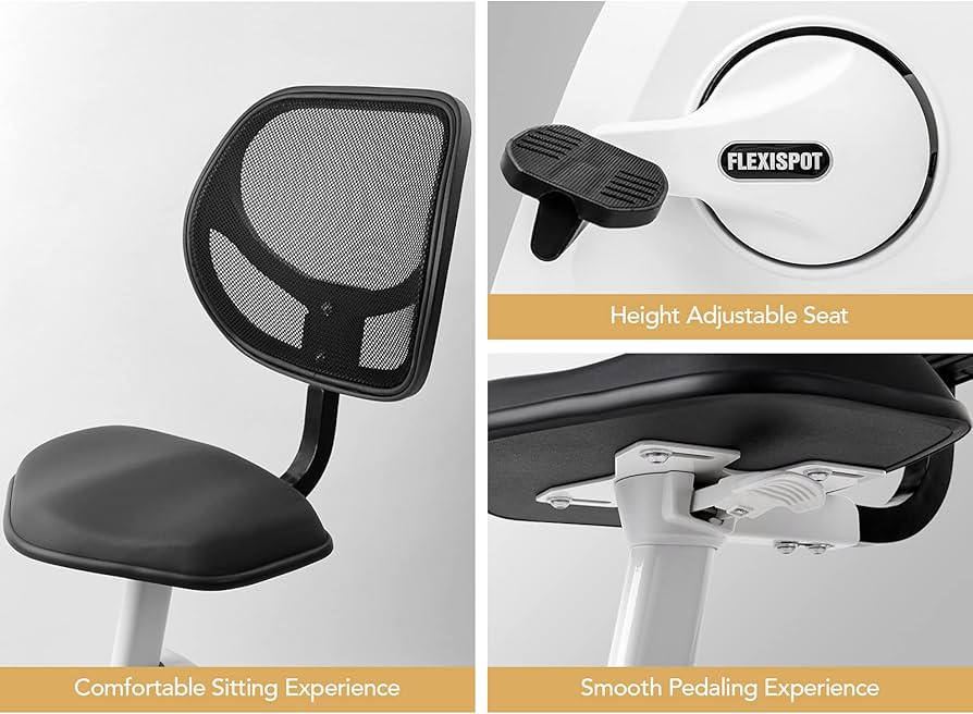 FLEXISPOT Sit2Go Desk Bike Chair Fitness Chair Desk Cycle Bike for Home and Office