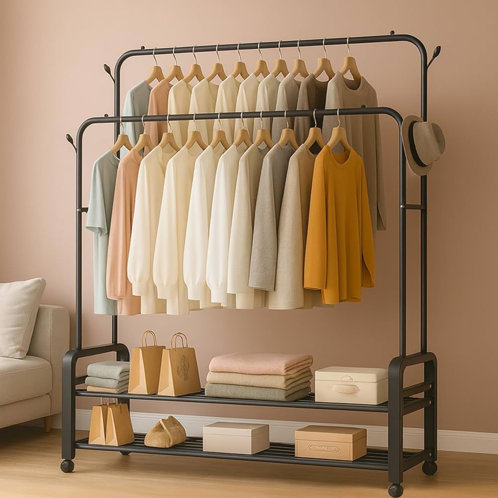 Double Deck Garmet Rack