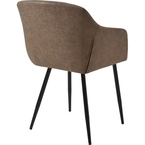 Set Of Two Brown Leather Chairs