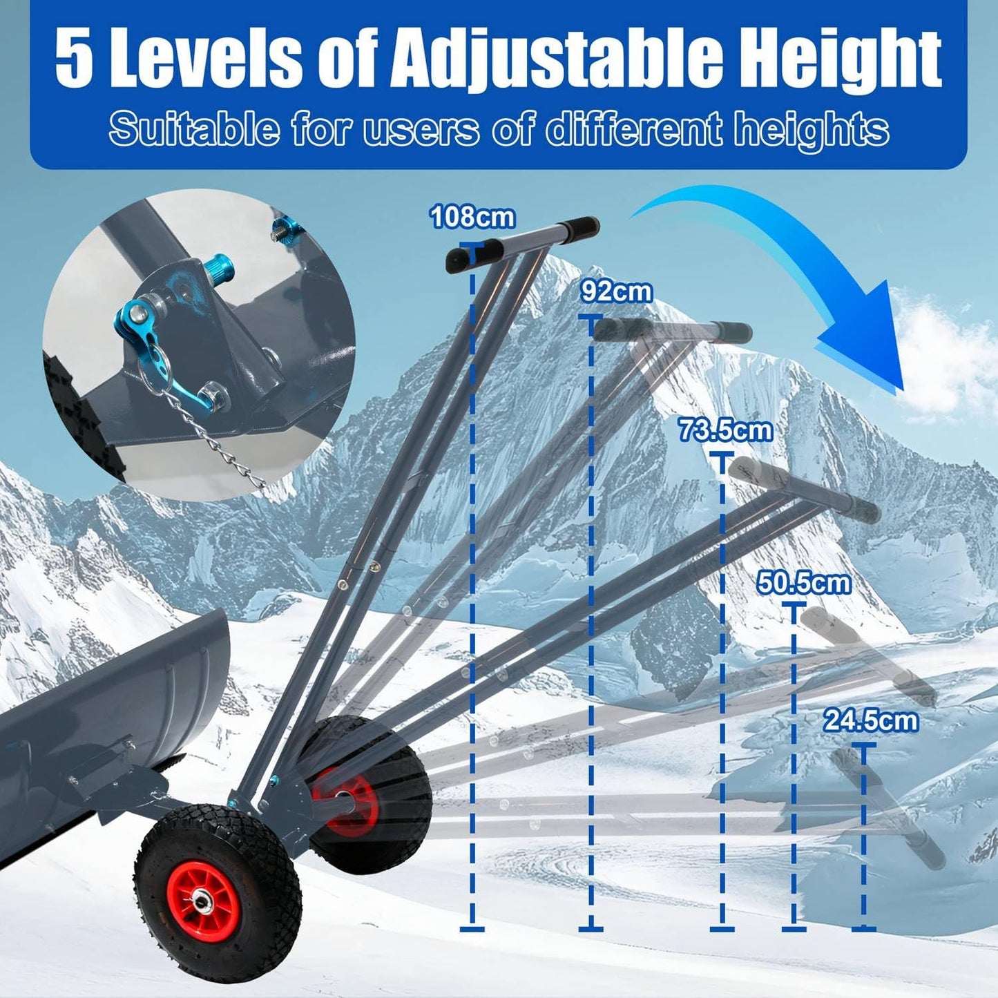 Snow Shovel With Wheels