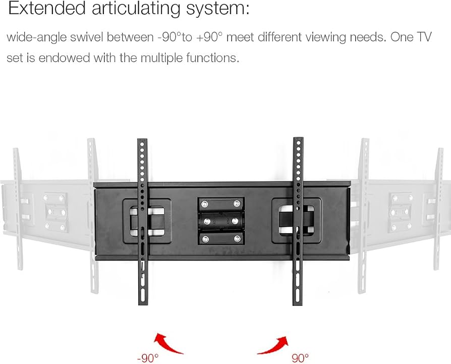 FLEXIMOUNTS A04 Full Motion Articulating TV Wall Mount Bracket for 32-65 Inch LED LCD HD 4K Plasma TV