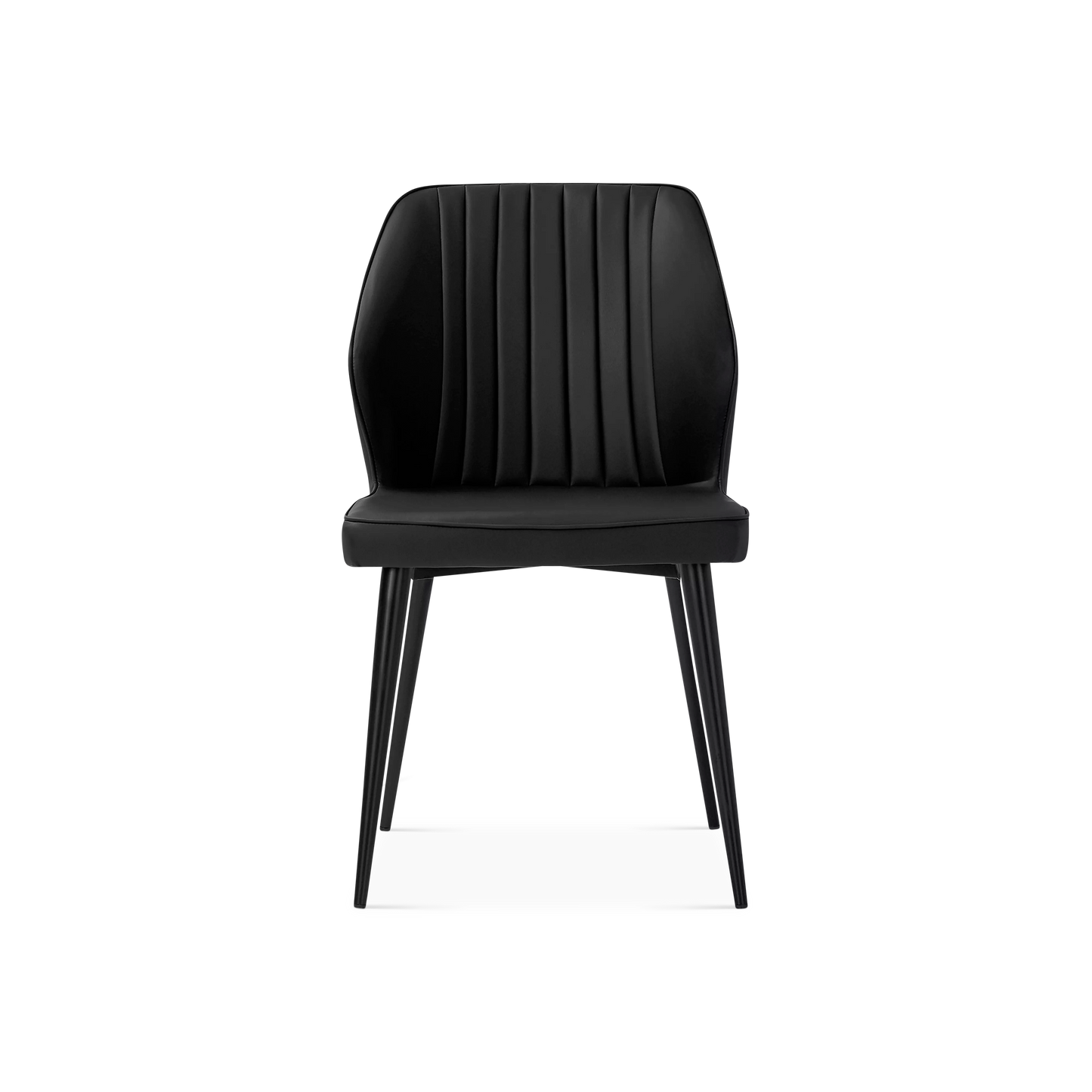 Set Of Two Armless Leather Chairs