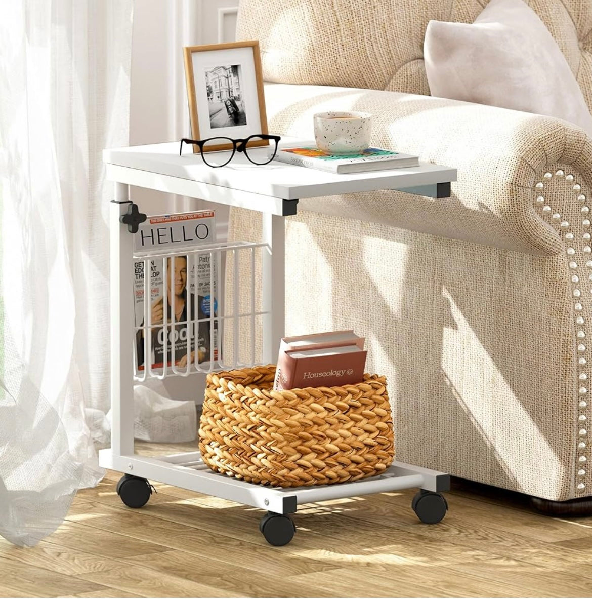 Height Adjustable End Table