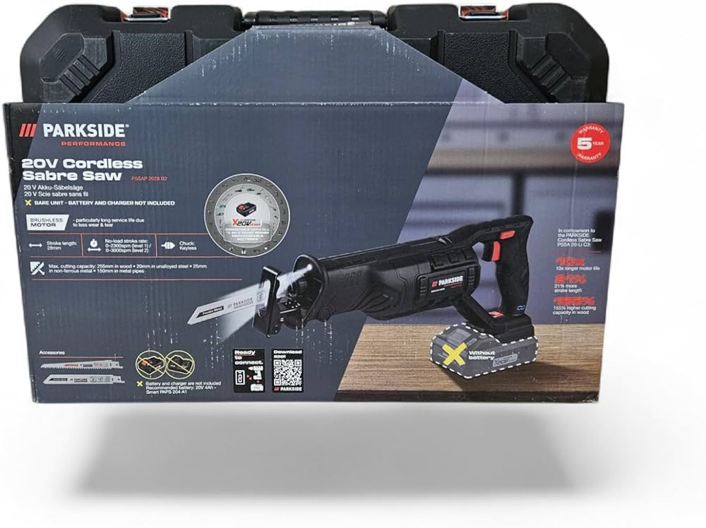 Parkside Performance 40 V cordless reciprocating saw "PPSSA 40-Li