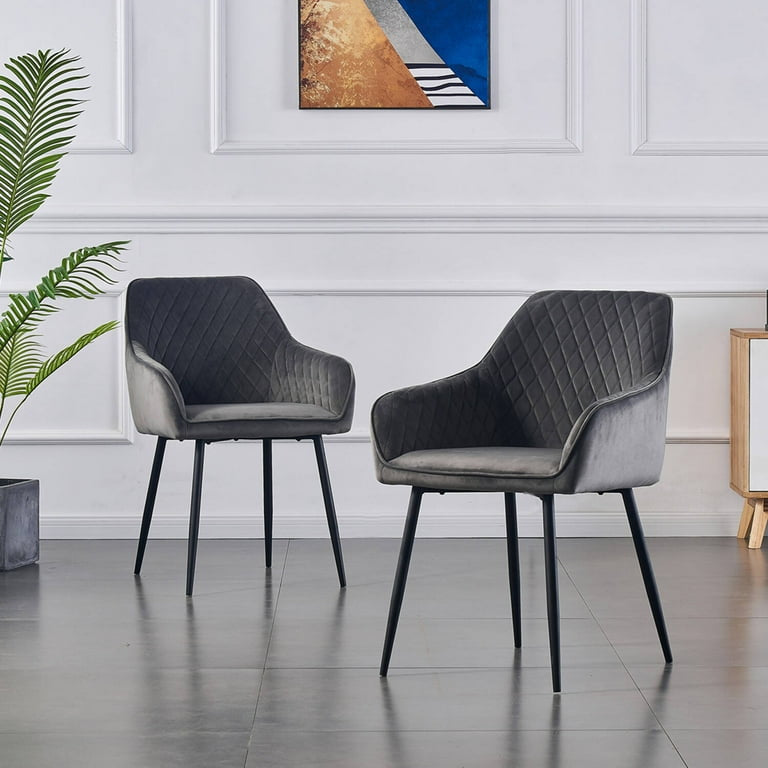 Set Of Two Velvet Arm Chairs