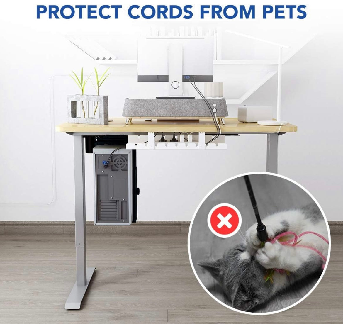 FLEXISPOT Under Desk Cable Management Tray