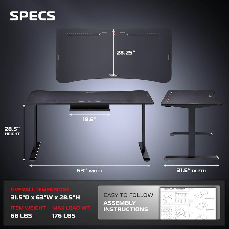 I60 Gaming Desk 160cm Black