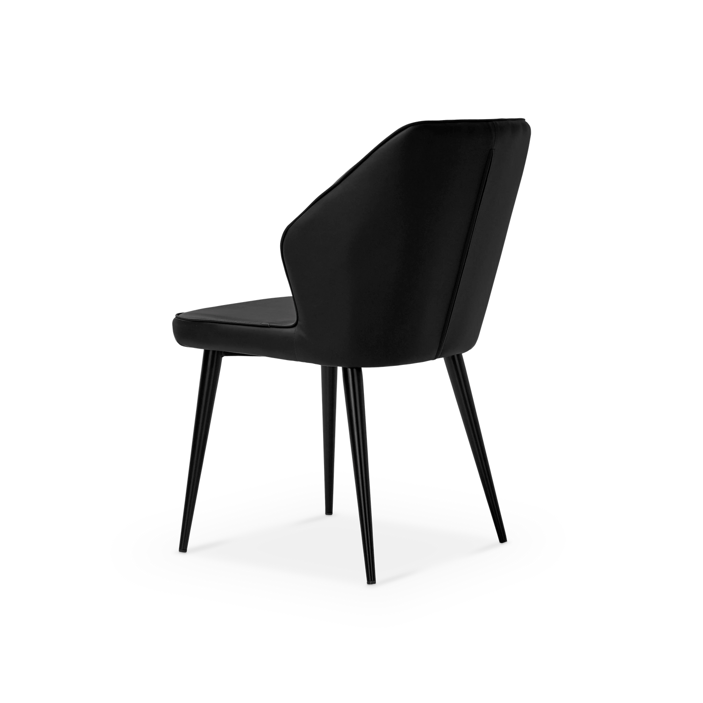 Set Of Two Armless Leather Chairs
