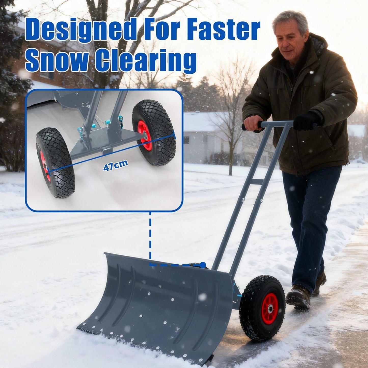 Snow Shovel With Wheels