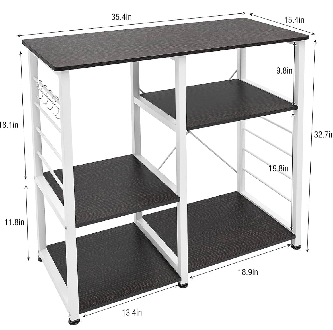Microwave Cart Stand, Multi-Functional Kitchen Bakers Rack Utility, Kitchen Stand