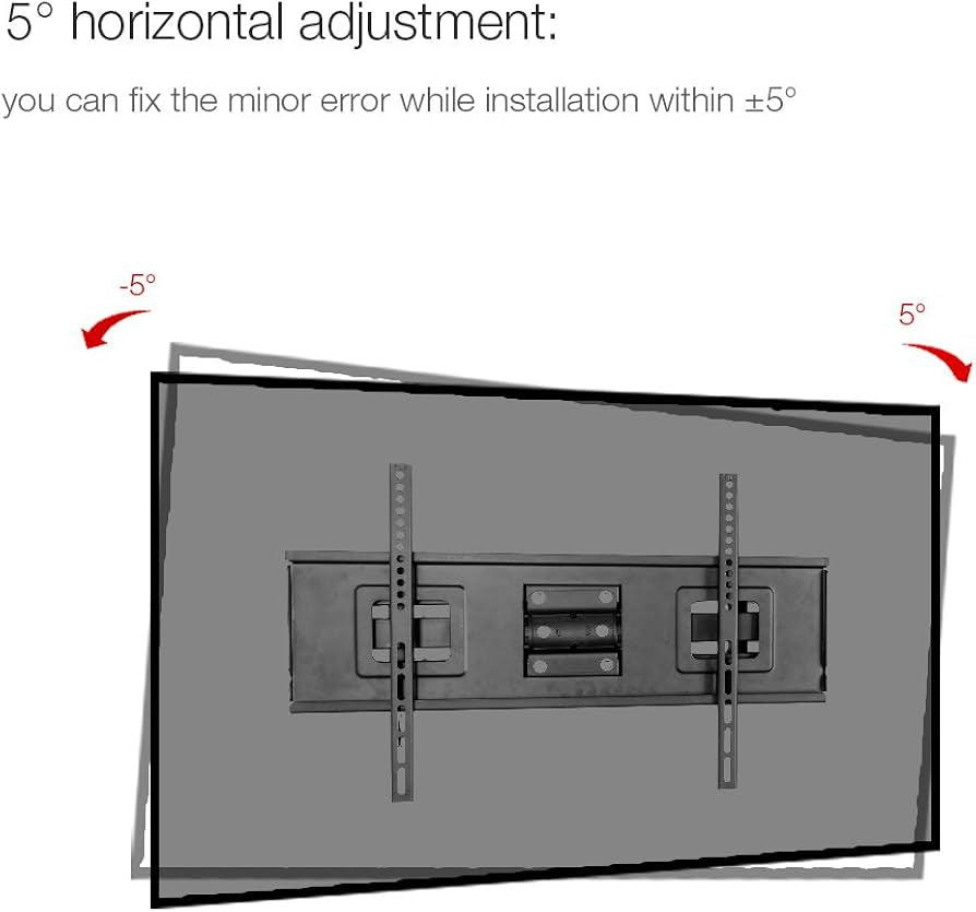 FLEXIMOUNTS A04 Full Motion Articulating TV Wall Mount Bracket for 32-65 Inch LED LCD HD 4K Plasma TV