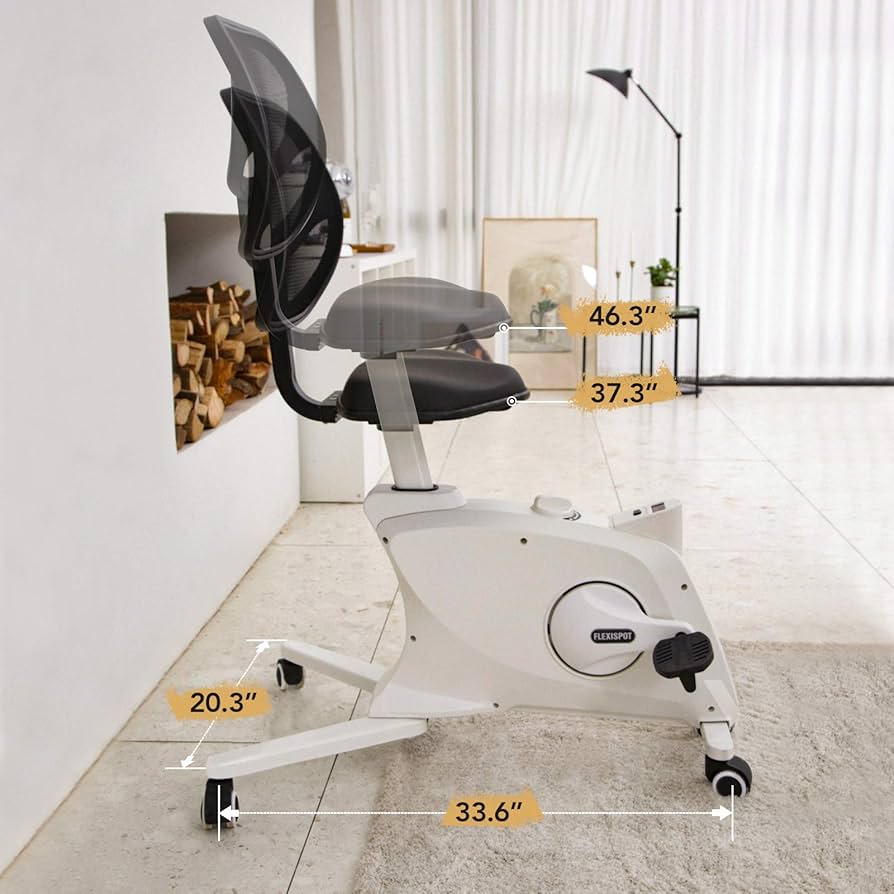 FLEXISPOT Sit2Go Desk Bike Chair Fitness Chair Desk Cycle Bike for Home and Office