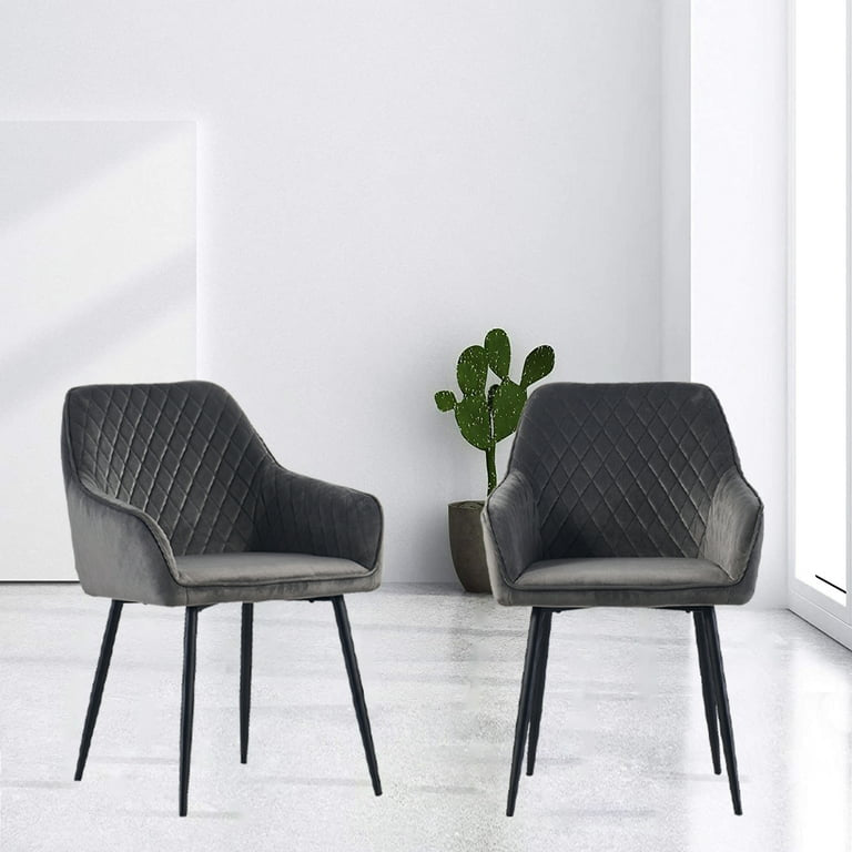 Set Of Two Velvet Arm Chairs