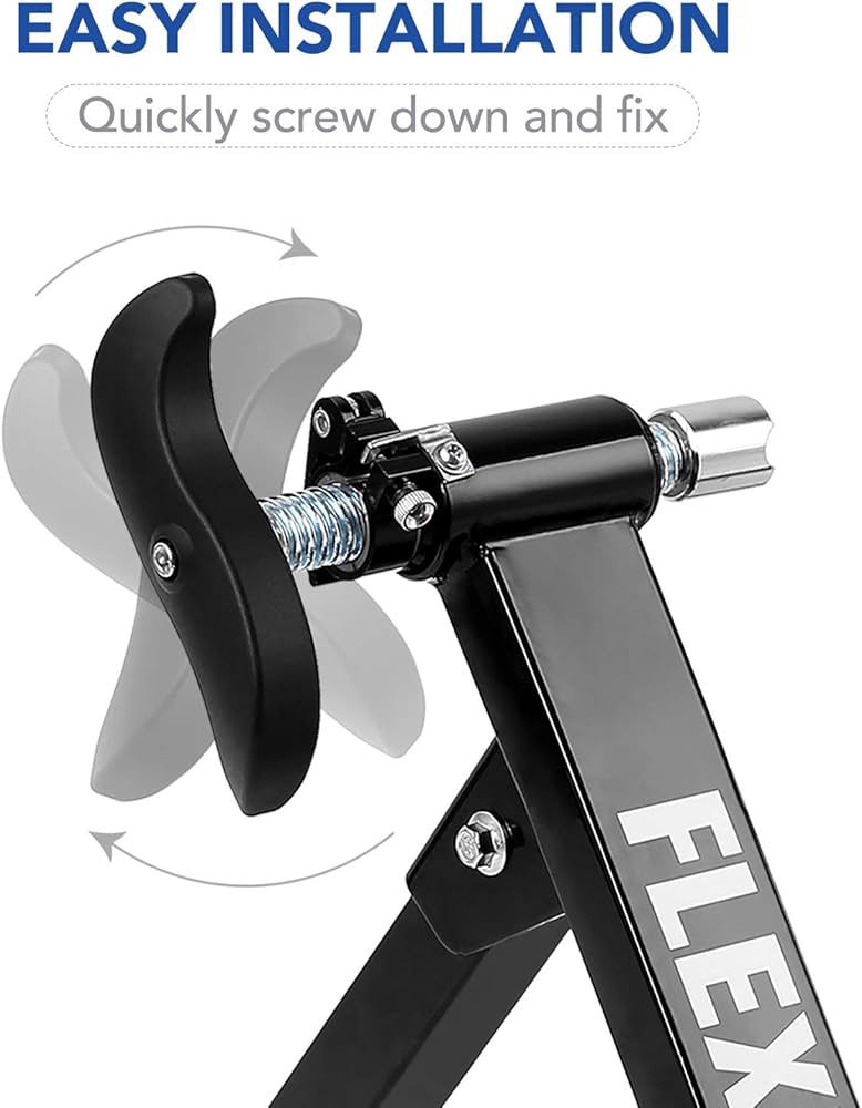 FlexiSpot Bicycle Roller Trainer Bicycle Exercise Bike Steel Exercise Bike Magnetic Stand with Noise Reduction Wheel