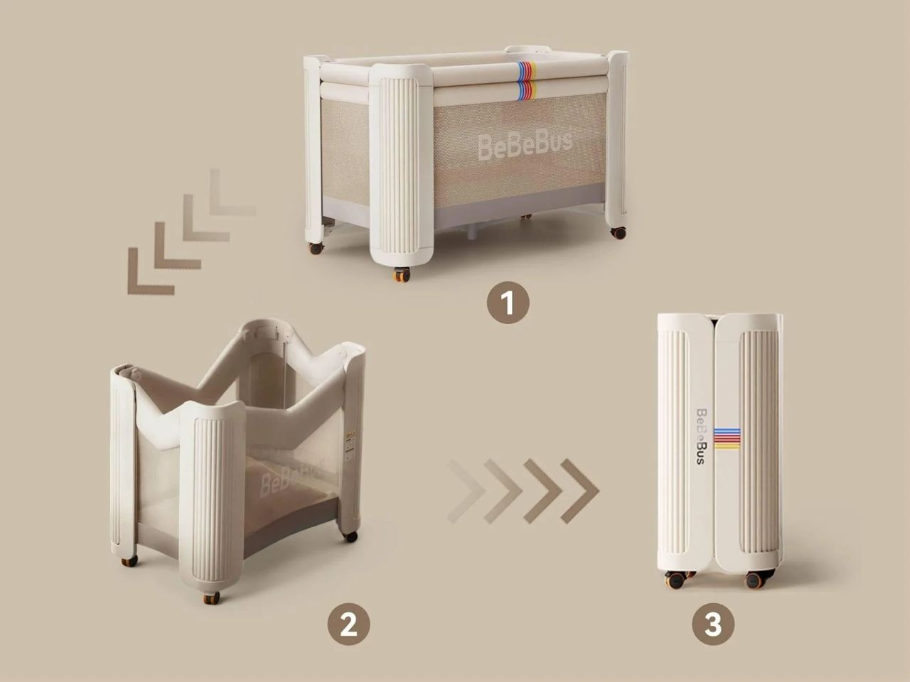 BeBeBUS Foldable BabyCrib Perfect for your little one (0-3 years)